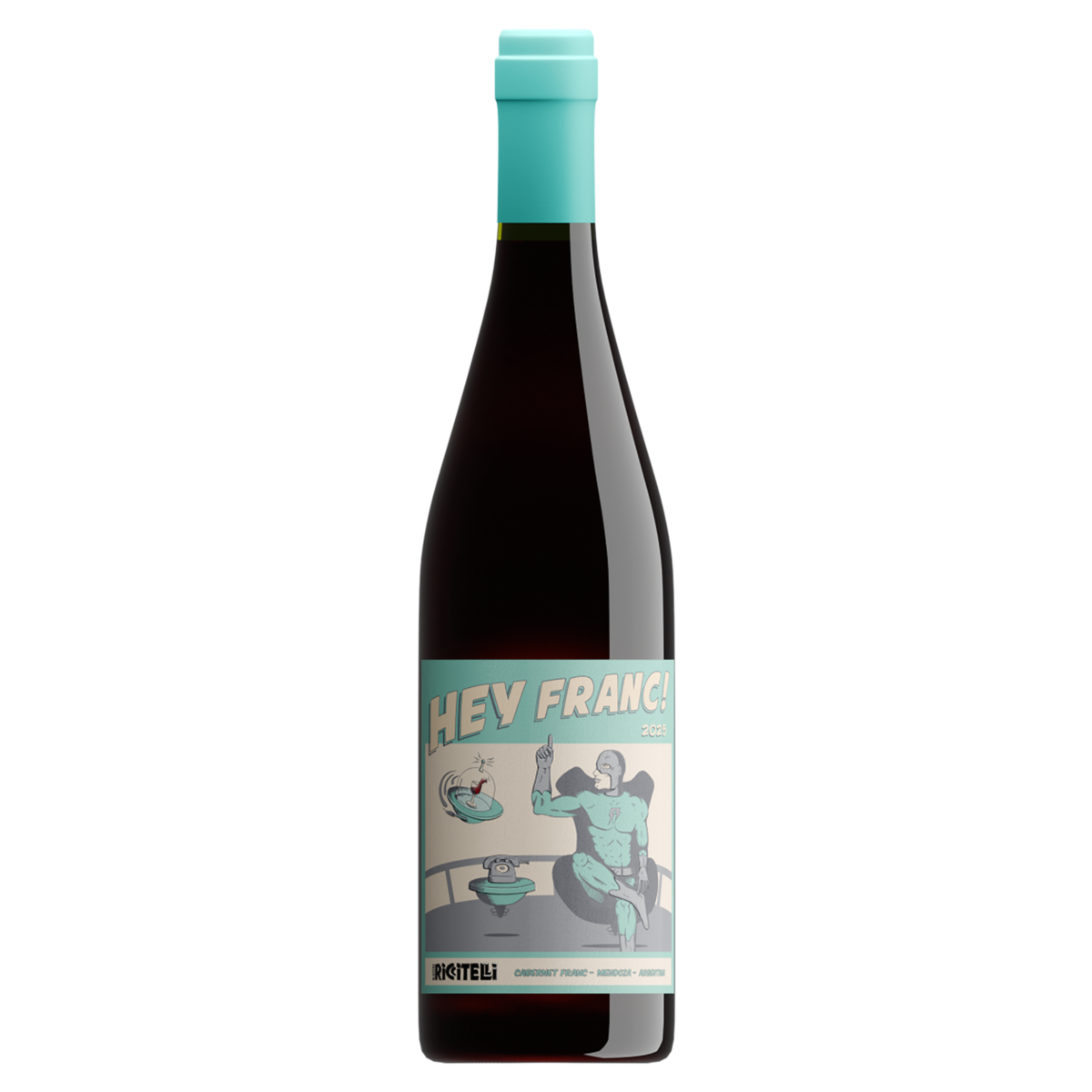 Vinho Argentino Tinto Seco Riccitelli Hey Franc! Cabernet Franc Mendoza Garrafa 750ml