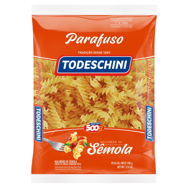 Massa de Sêmola Todeschini 500g - Parafuso