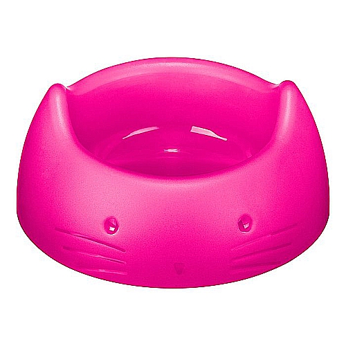 Comedouro P/gato Plastico Rosa Sanremo 200ml
