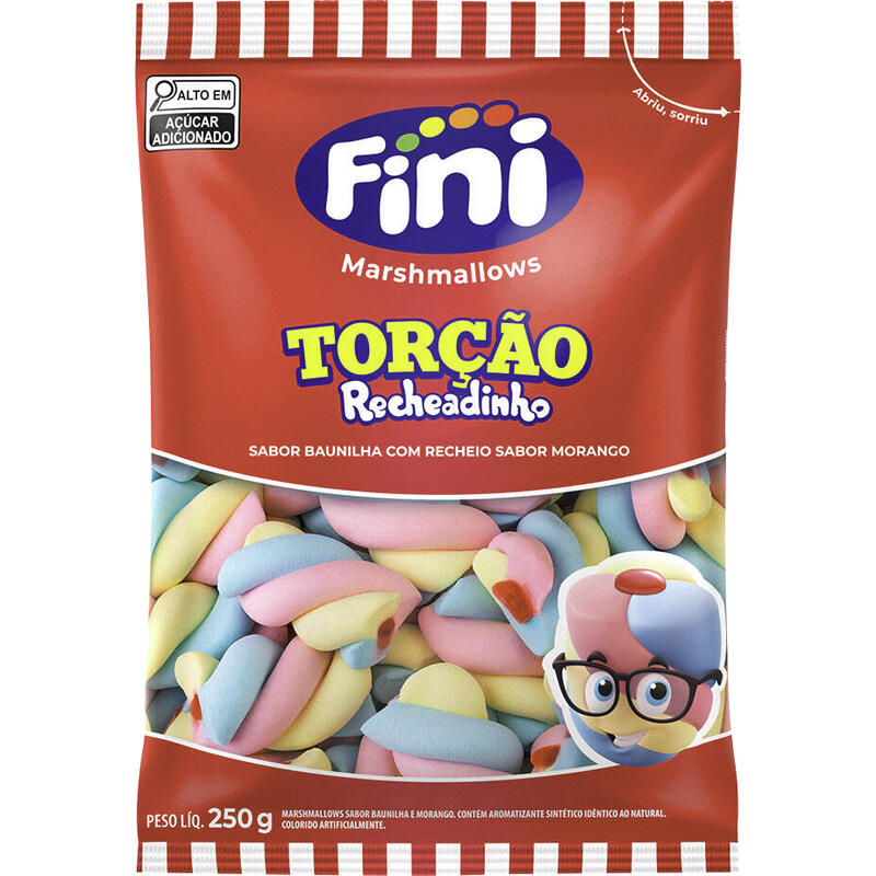 Marshmallow Recheado Fini Torção 250g