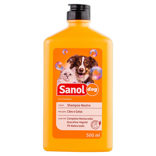 Shampoo SANOL para Pets Neutro frasco 500ml