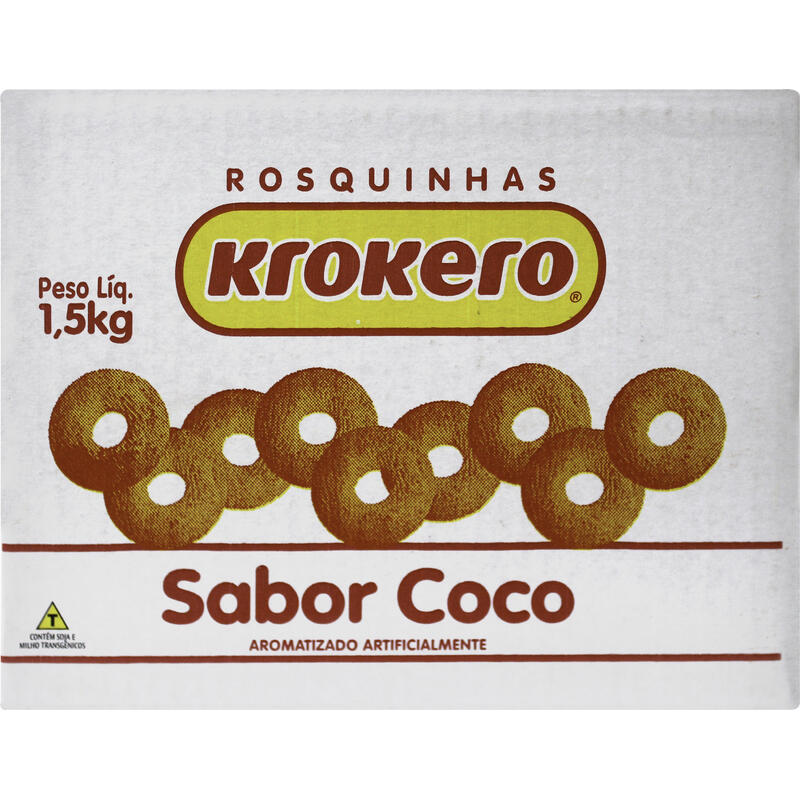 Biscoito Rosquinha Krokero Coco 1,5kg