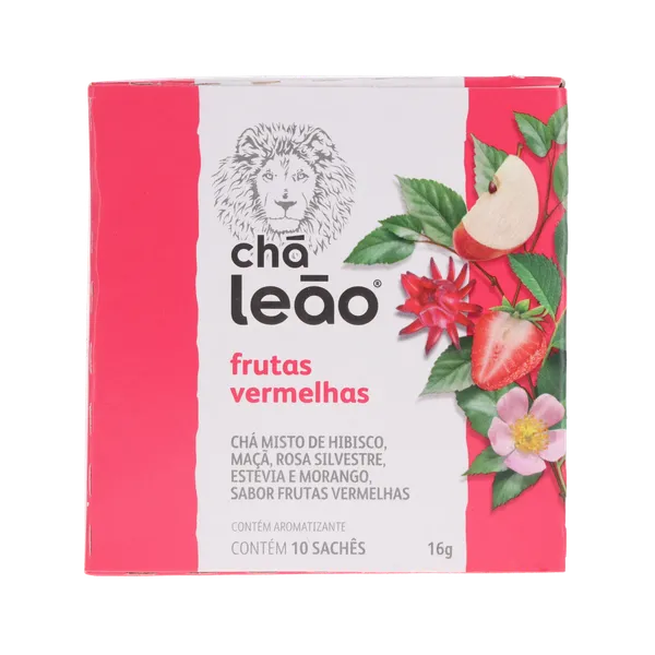 Chá Leão 20g - Frutas Vermelhas - Com 10 Saquinhos