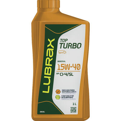 Óleo Lubrificante Lubrax Top Turbo 15w-40 CI-4 1L