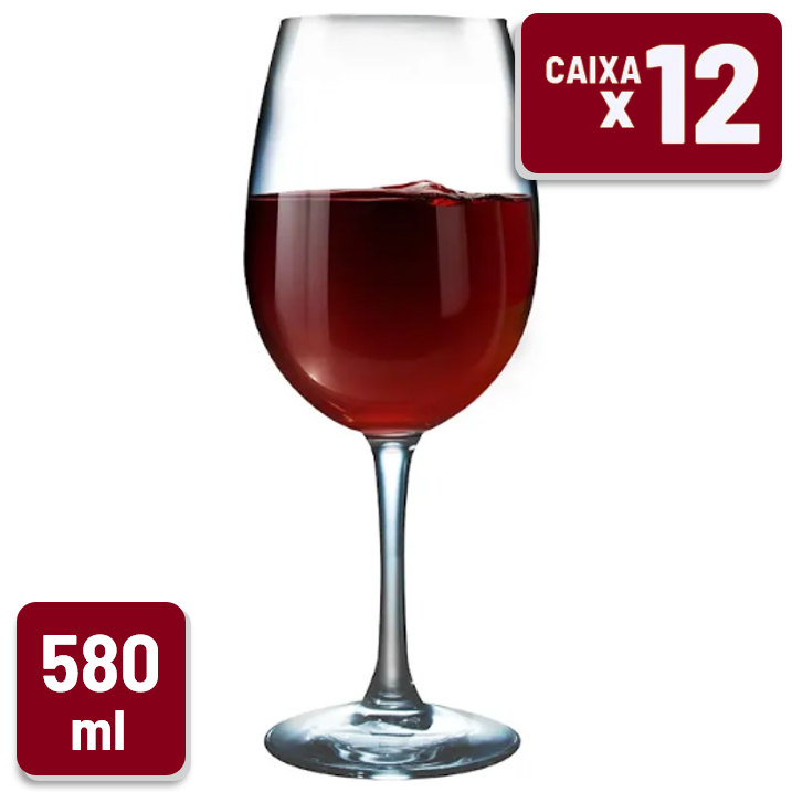 Taça de Vidro Vinery Corte Frio 580ml Caixa c/ 12 Un