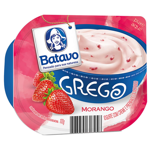 Iogurte Grego Batavo Morango 100g