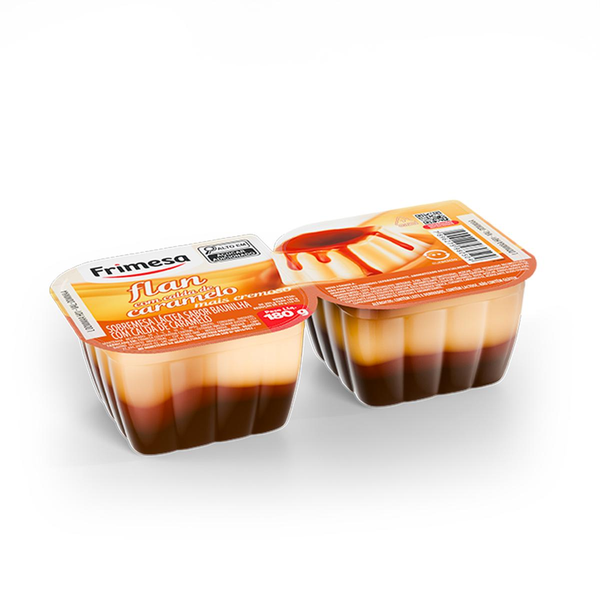Sobremesa Flan Frimesa 180g - Baunilha com Calda de Frutas Vermelhas