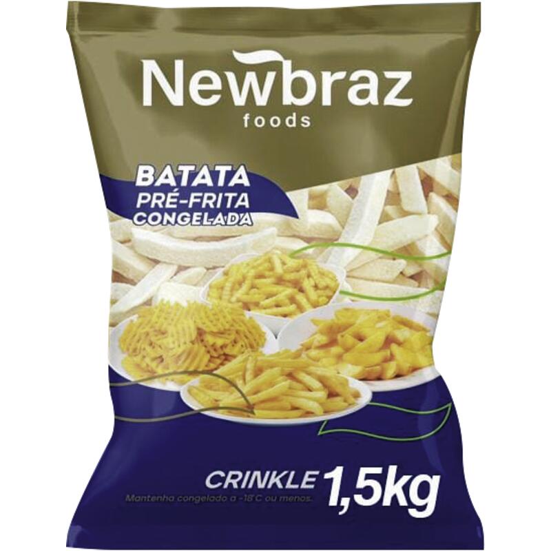 Batata Pré-Frita Newbraz Congelada Crinkle 1,5kg