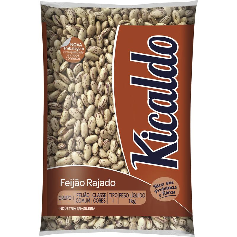 Feijão Rajado Kicaldo Tipo 1 1kg