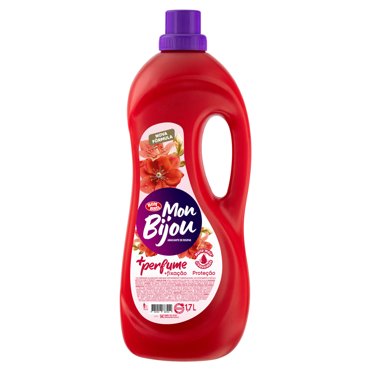Amaciante de Roupa +Proteção Mon Bijou Frasco 1,7l