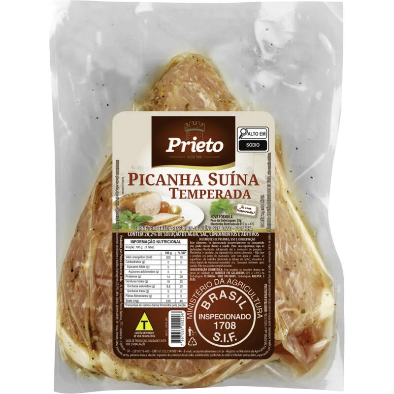 Picanha Suína Prieto Temperada Preço por quilo na peça