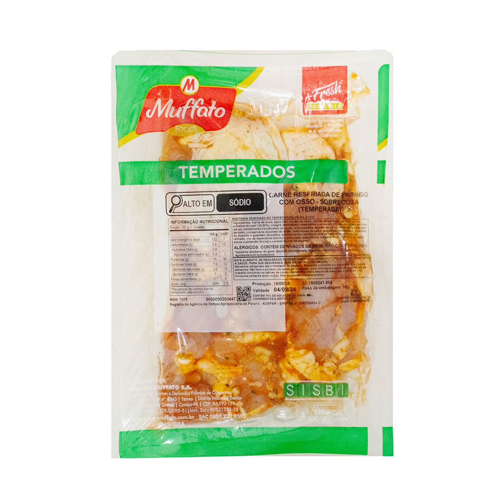 Sobrecoxa Resfriada Temperada Muffato Foods Kg
