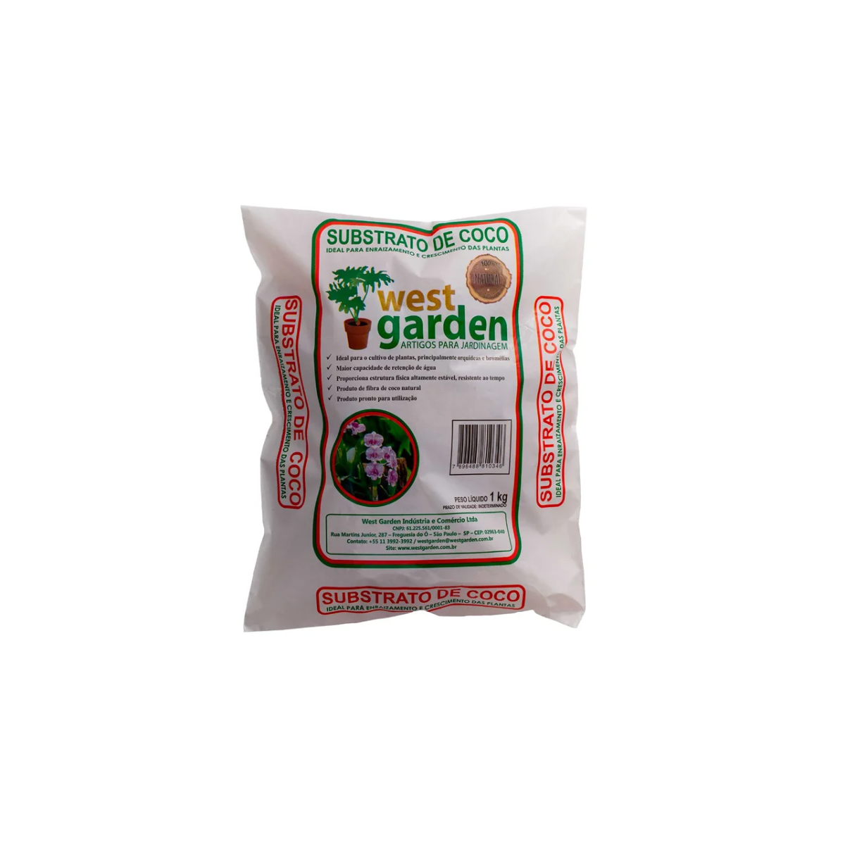 Substrato para Orquídeas WEST GARDEN 500G Premium