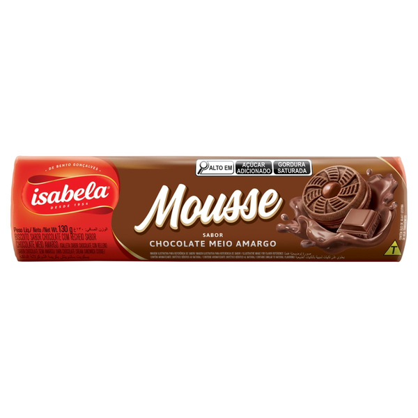 Biscoito ISABELA Mousse Chocolate Meio Amargo 130g