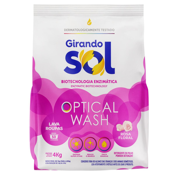 Lava Roupa GIRANDO SOL Optical Wash Rosa Floral 4kg