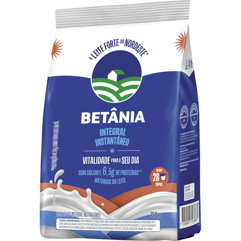 Leite em Pó Betânia Integral Instantâneo 750g
