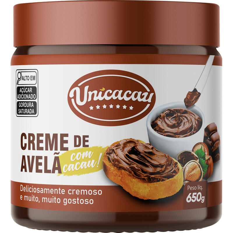 Creme de Avelã Unicacau 650g