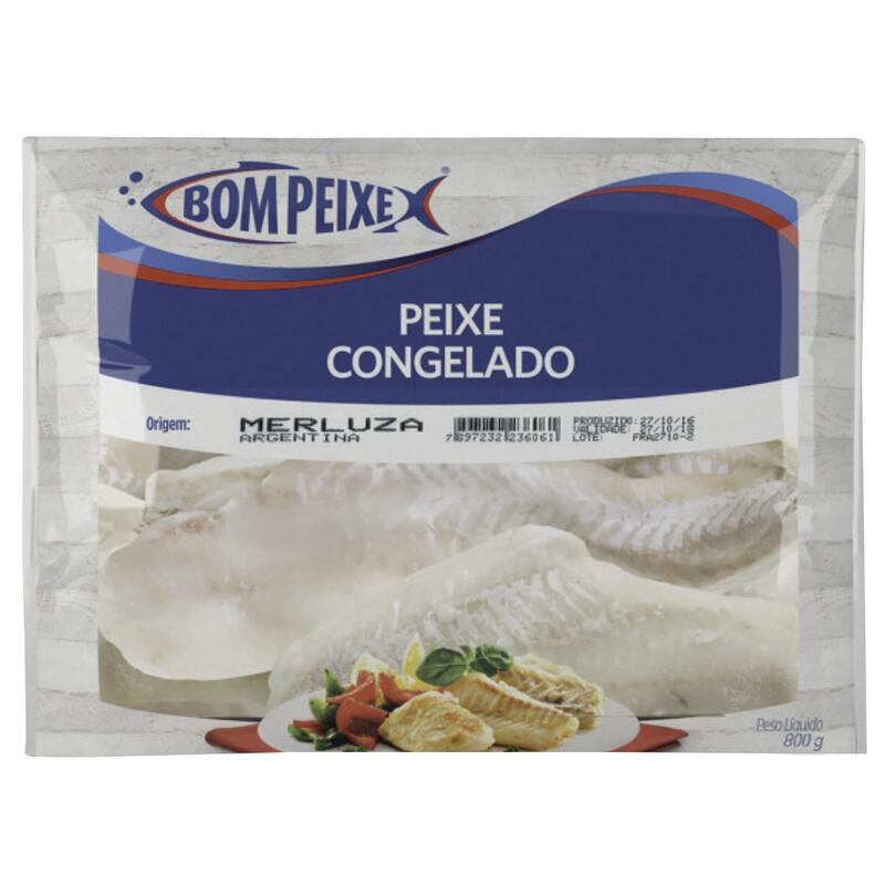 Filé de Peixe Merluza Bom Peixe Congelado 800g