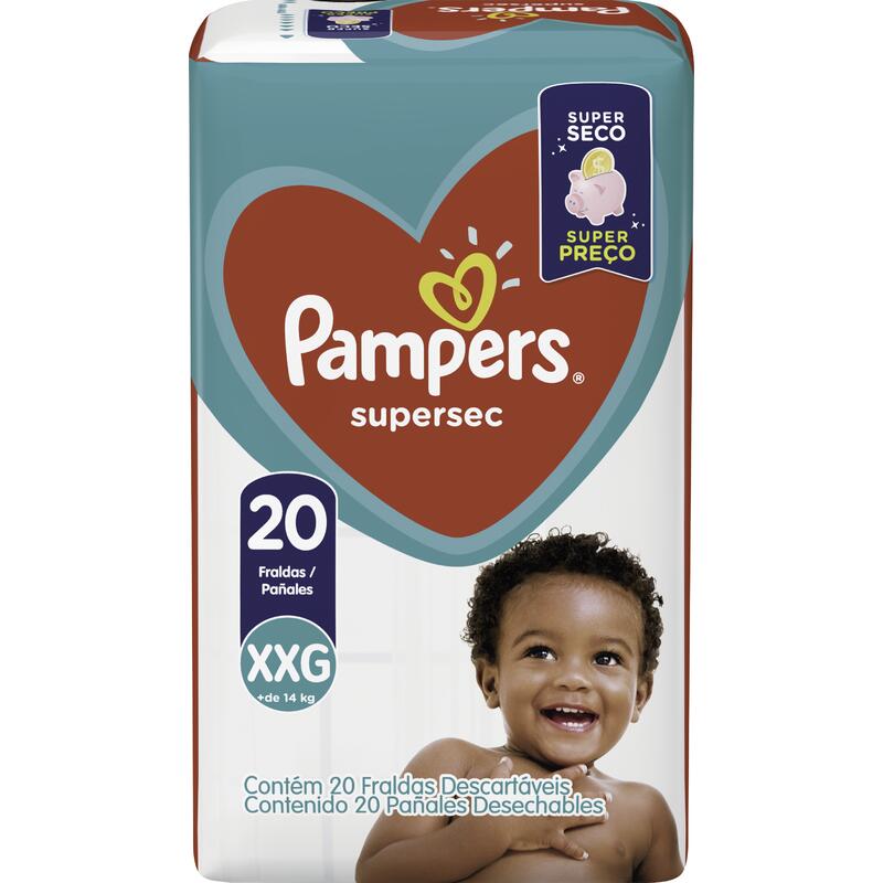 Fralda Descartável Pampers Supersec XXG 20 un