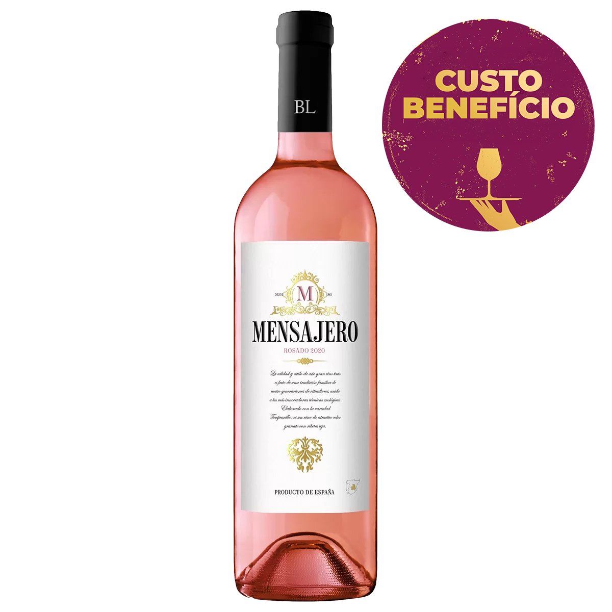 Vinho Rose Espanhol Mensajero 750ml