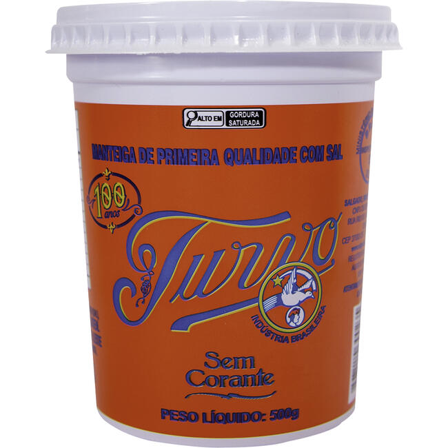 Manteiga Turvo Com sal Pote com 500g