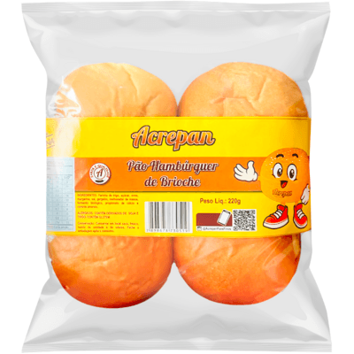 Pão de Hambúrguer Acrepan Brioche 220g
