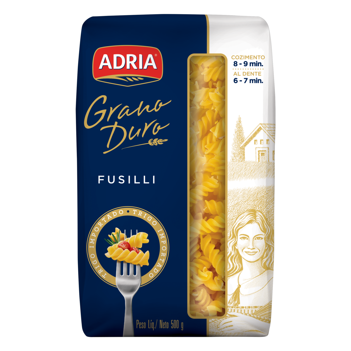 Macarrão Adria Grano Duro Fusilli 500g