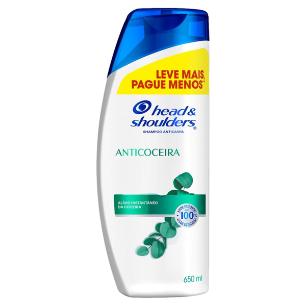 Shampoo Anticaspa Head & Shoulders Anticoceira Frasco 650ml Leve Mais Pague Menos