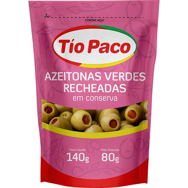 Azeitona Verde Tio Paco Recheada 80g