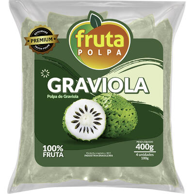 Polpa Fruta Polpa Congelada Graviola 400g