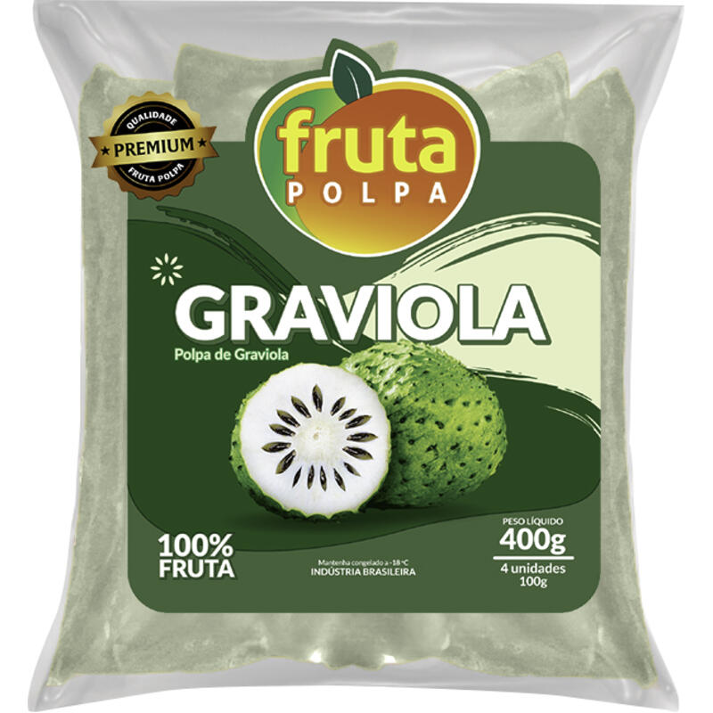 Polpa Fruta Polpa Congelada Graviola 400g