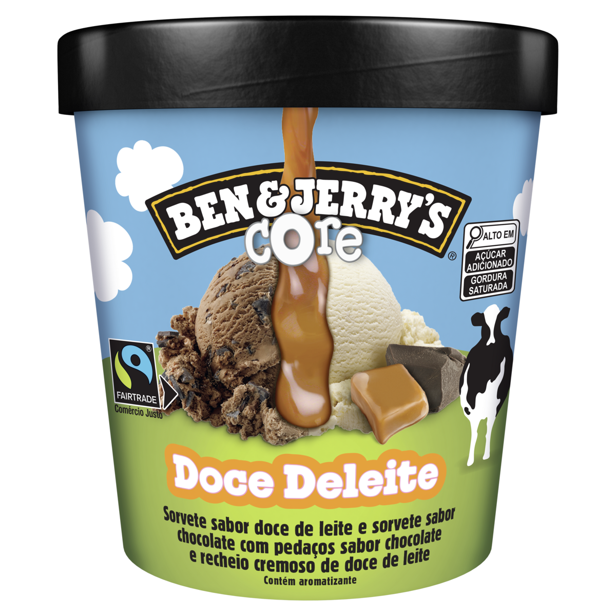 Sorvete BEN&JERRYS Doce de Leite Core Pote 458ml