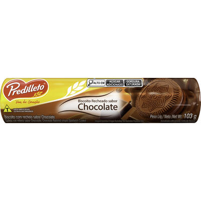 Biscoito Recheado Predilleto Chocolate 103g