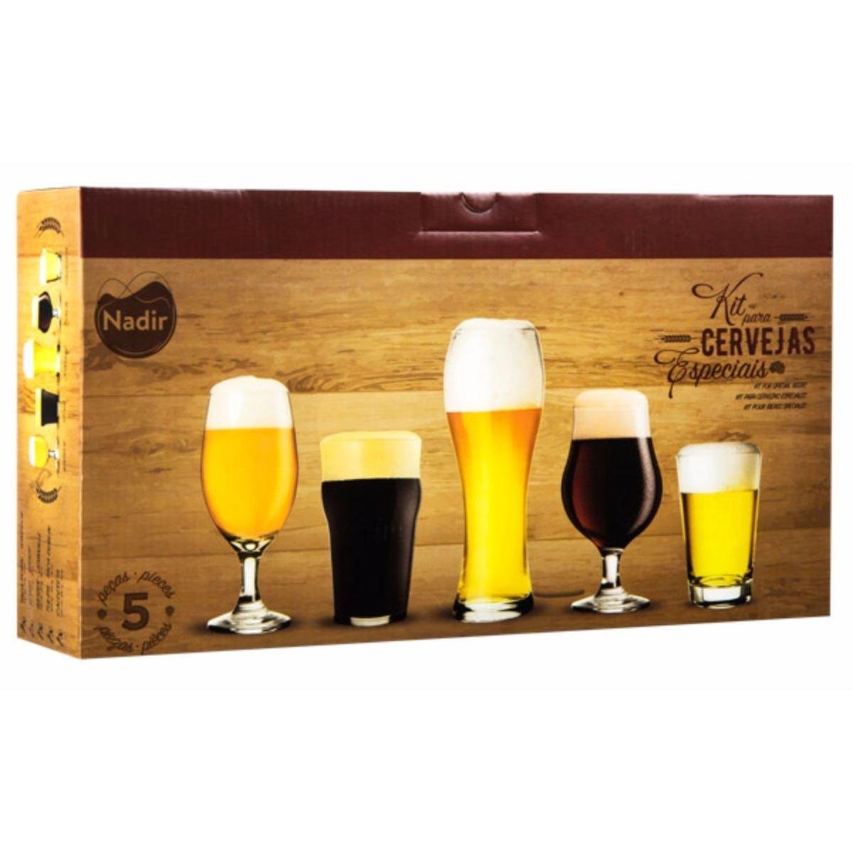 Conjunto com 5 Copos para Cervejas Especiais