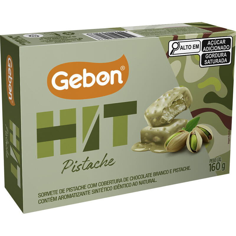 Sorvete Bombom Gebon Pistache 160g