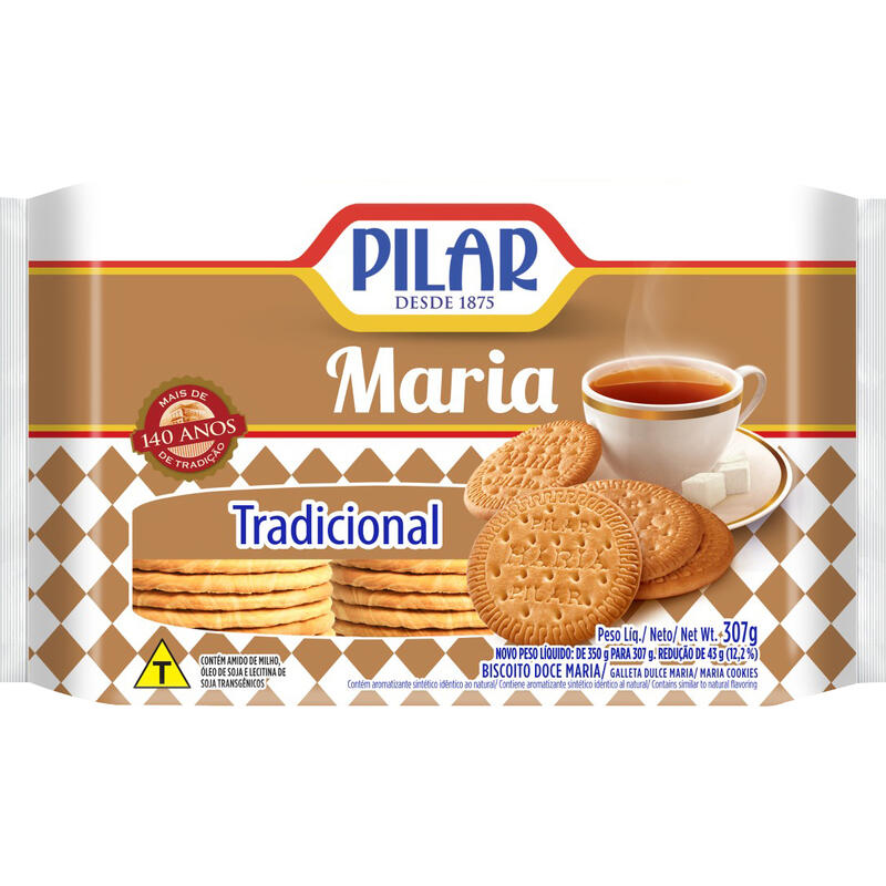 Biscoito Pilar Maria Tradicional 307g