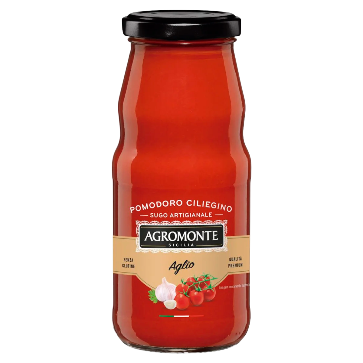 Molho de Tomate Pomodoro com Alho Agromonte Vidro 360g