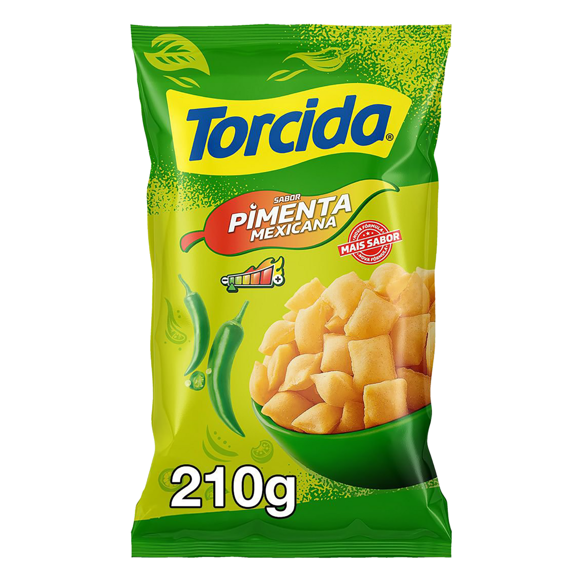 Salgadinho de Trigo Pimenta Mexicana Torcida Pacote 210g