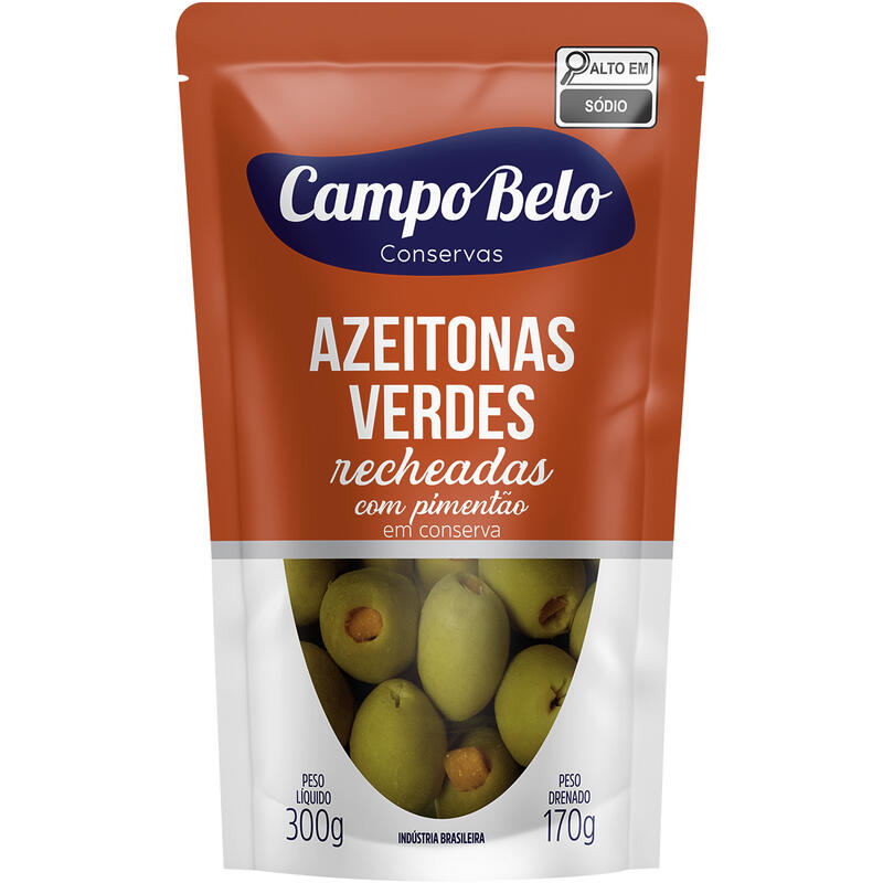 Azeitona Verde Campo Belo Recheada 170g