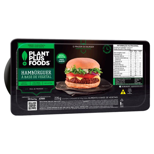 Hambúrguer Vegetal Plantplus Foods 113g - Com 2 Unidades