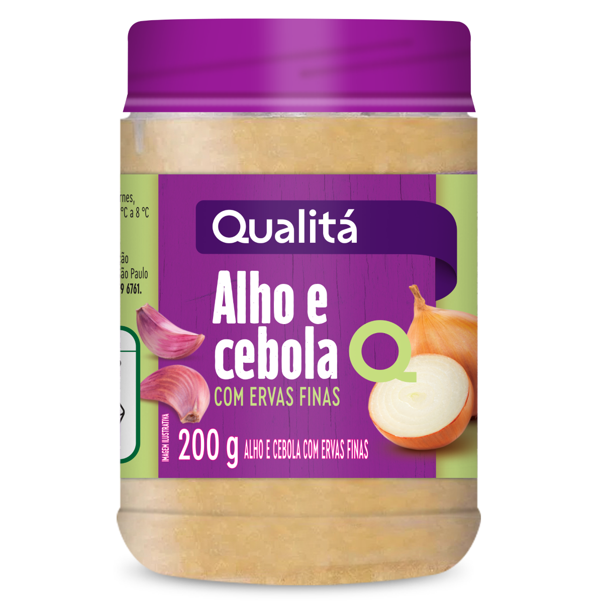 Alho e Cebola com Ervas Finas Qualitá Pote 200g