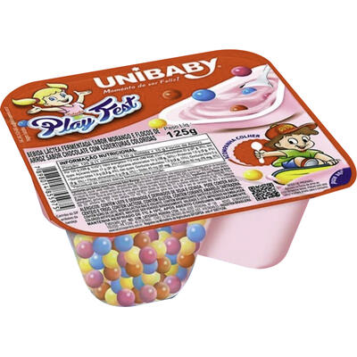 Bebida Láctea Unibaby Twin Morango Color 125g