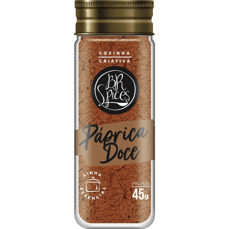 Páprica Doce com Tampa Dosadora BR Spices Essencial 45g