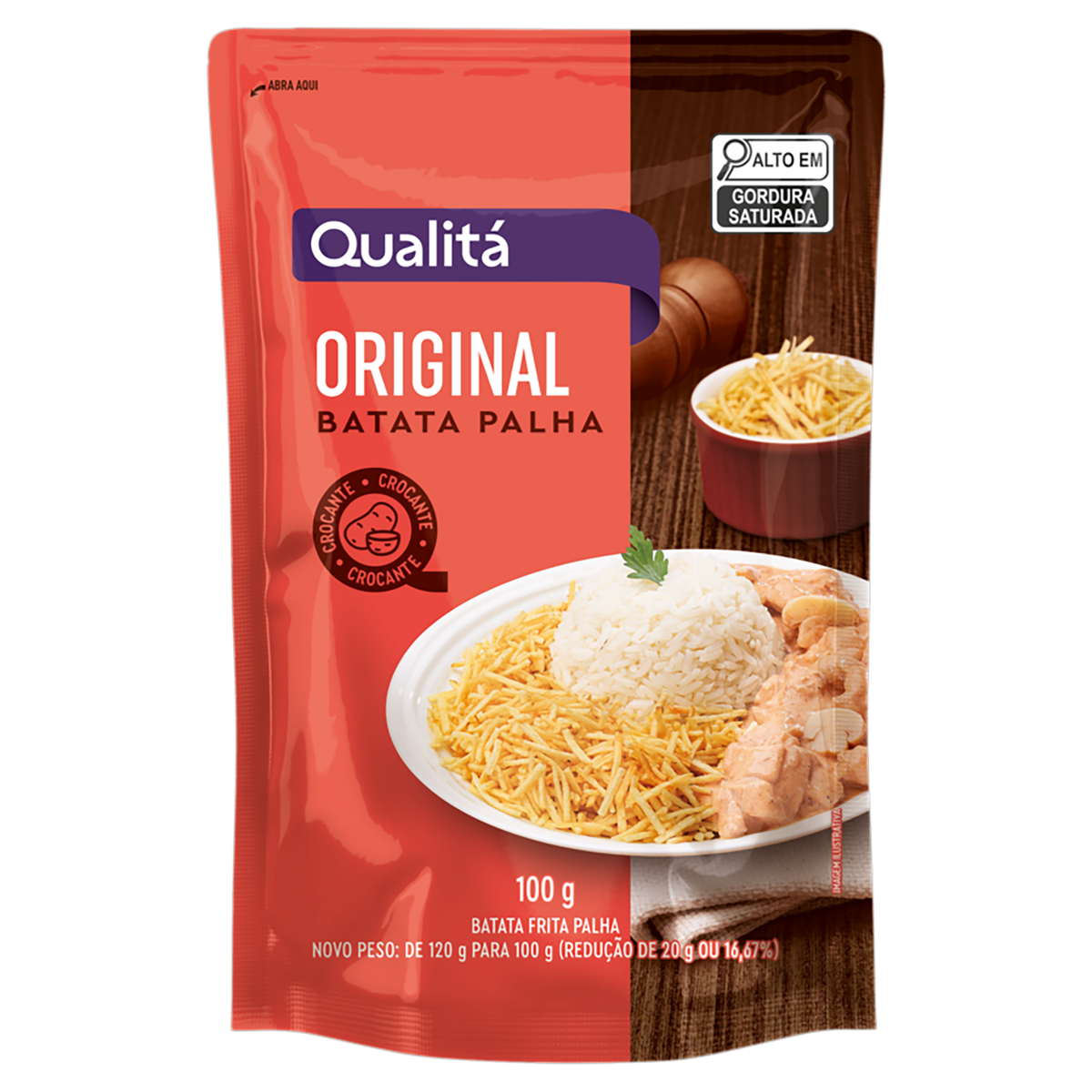 Batata Palha Original Qualitá Flow Pack 100g
