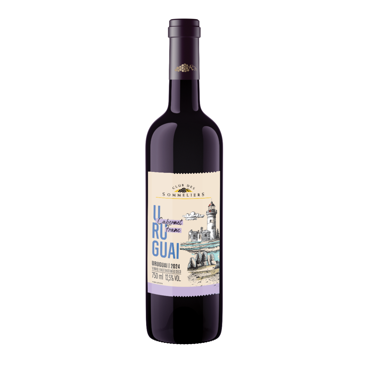 Vinho Tinto Uruguaio Clube Des Sommeliers Cabernet Franc 750ml