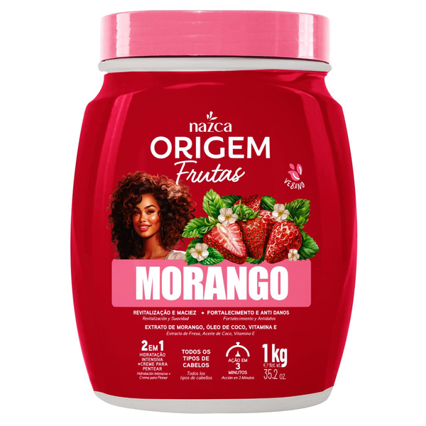 Creme de Tratamento Origem 1kg - 2x1 - Morango