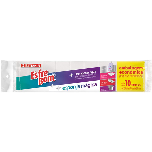 Esponja Mágica Esfrebom Com 10 Unidade
