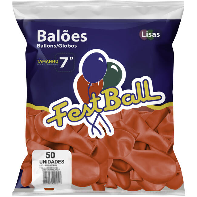 Balão Festball Nº7 Vermelho 50 un