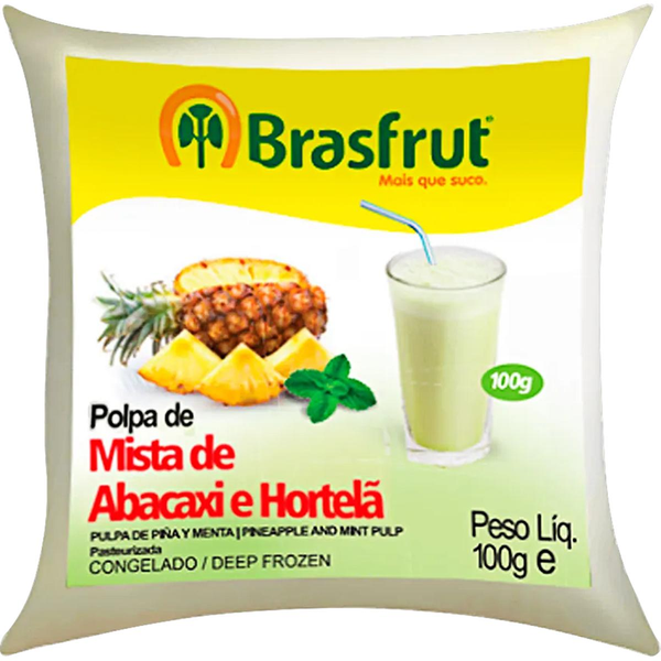Polpa Brasfrut 100g - Abacaxi com Hortelã
