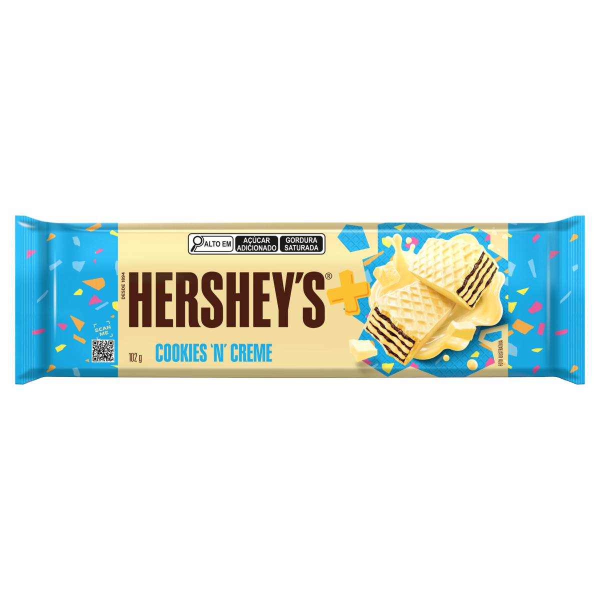 Wafer com Chocolate Cookies n Creme Hersheys 102g